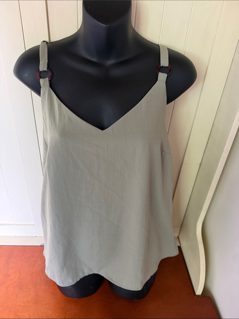 mine Sage Green V-Neck Spaghetti Strap Camisole NWT